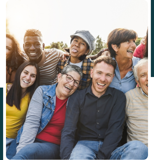 Group of happy people