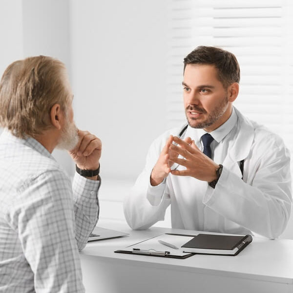 doctor having discussion with patient